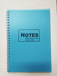 Блокнот Notes синий с пружинкой 