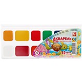 КРАСКИ АКВАРЕЛЬНЫЕ 12 ЦВ."КЛАССИКА" МЕДОВЫЕ + КИСТЬ